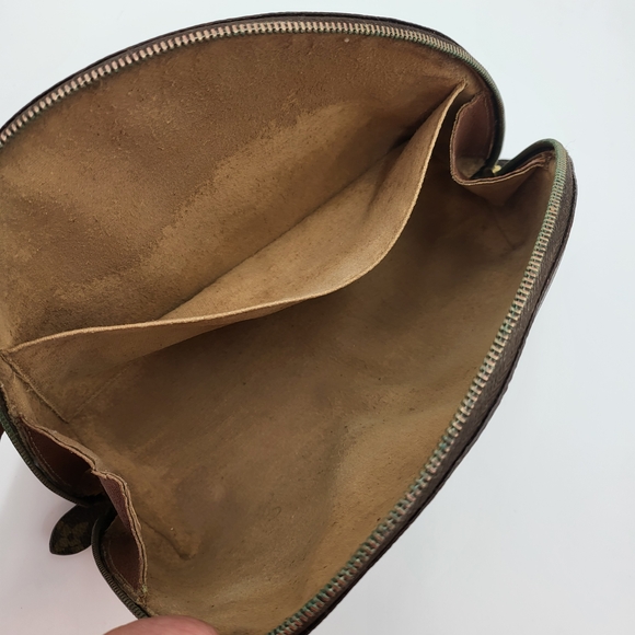 LOUIS VUITTON Monogram Trousse Demi Ronde Cosmetic Pouch GM.. Authentic!!!! - Picture 9 of 12